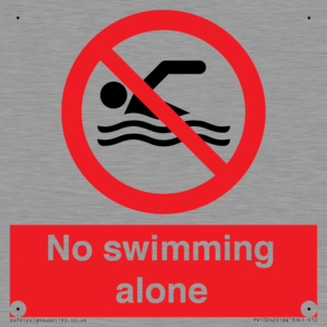 No swimming alone